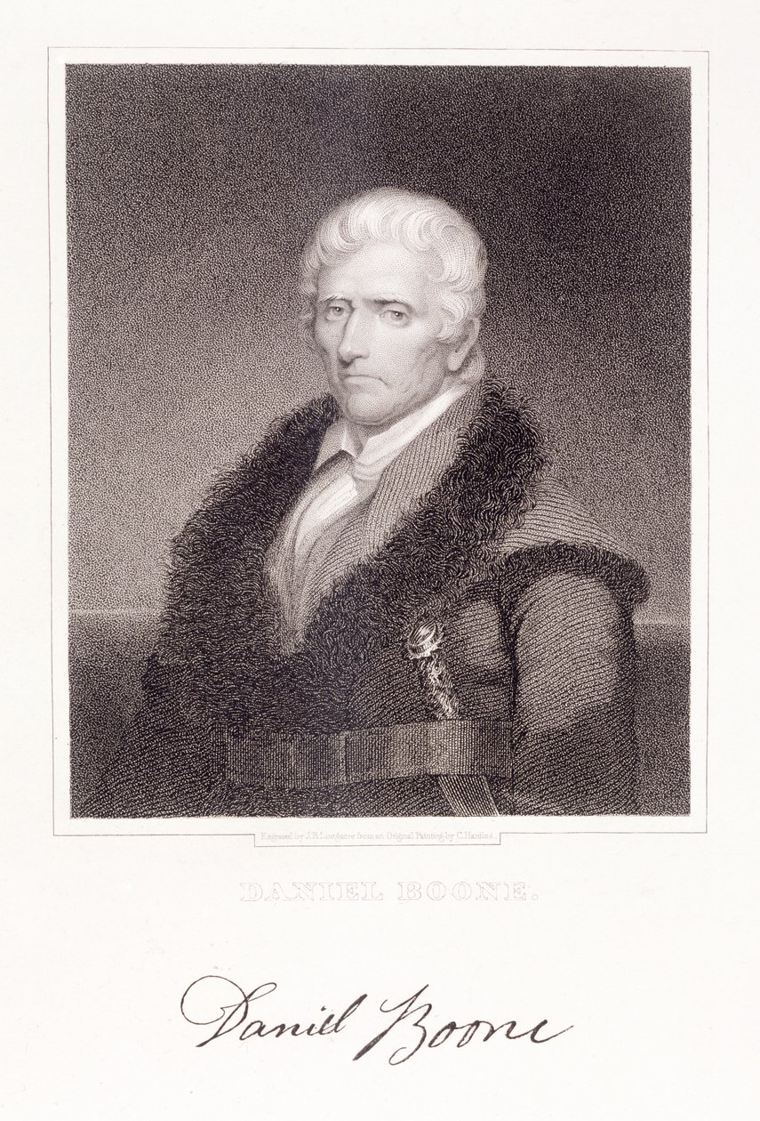 ಡೇನಿಯಲ್ ಬೂನ್ (1736-1813) ಜೇಮ್ಸ್ ಬಾರ್ಟನ್ ಲಾಂಗಕ್ರೆ (1794-1869) ಟರ್ಕಿಯಿಂದ ಕೆತ್ತಲಾಗಿದೆ by Chester Harding