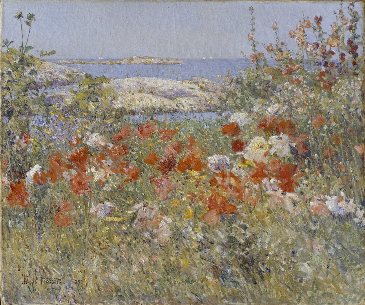 Celia Thaxters Bahçesi, Shoals Adaları, Maine, 1890n by Childe Hassam