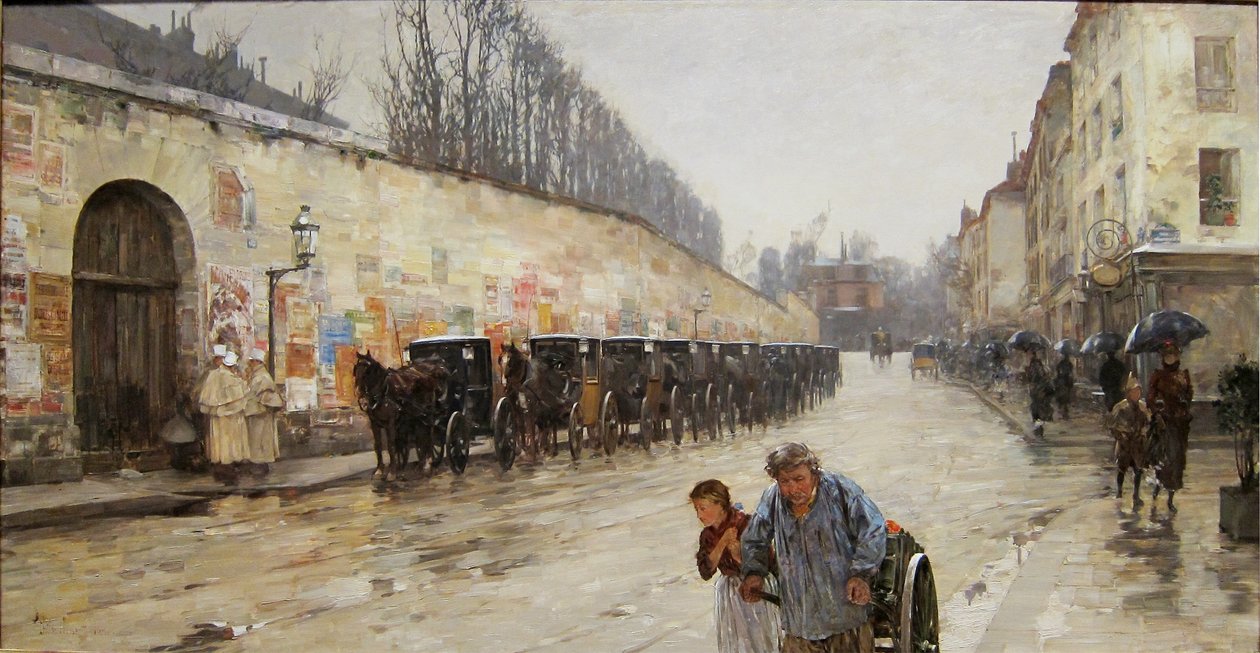 Sağanak, rue Bonaparten French: Sağanak, rue Bonaparten by Childe Hassam