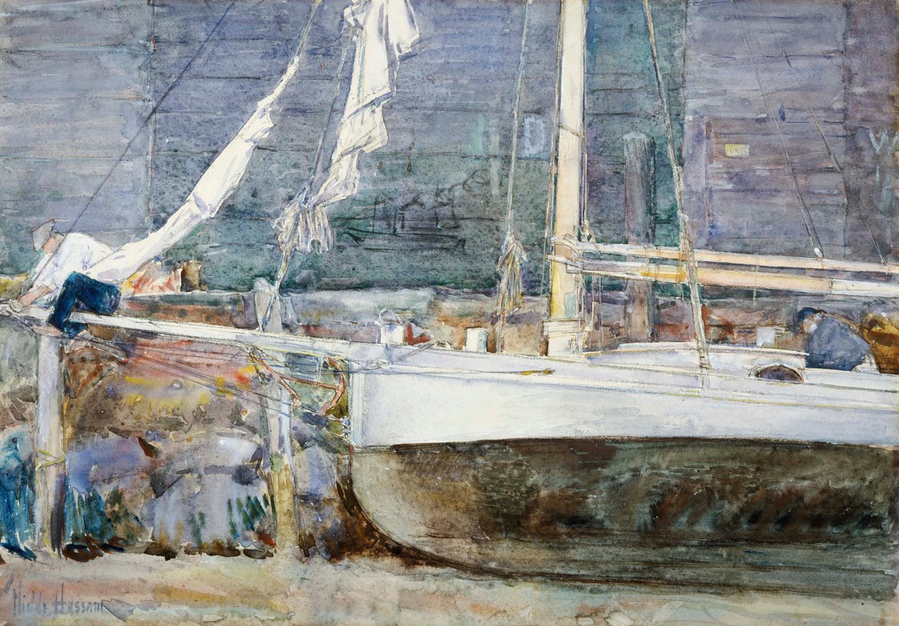 Kuru havuz, Gloucester by Childe Hassam