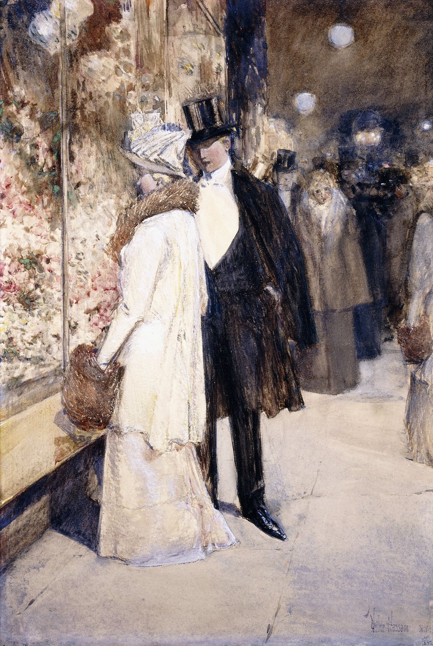 Yeni Yıl Gecesi, New York by Childe Frederick Hassam