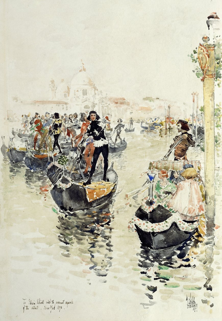 Bir Venedik Yarışı by Childe Frederick Hassam