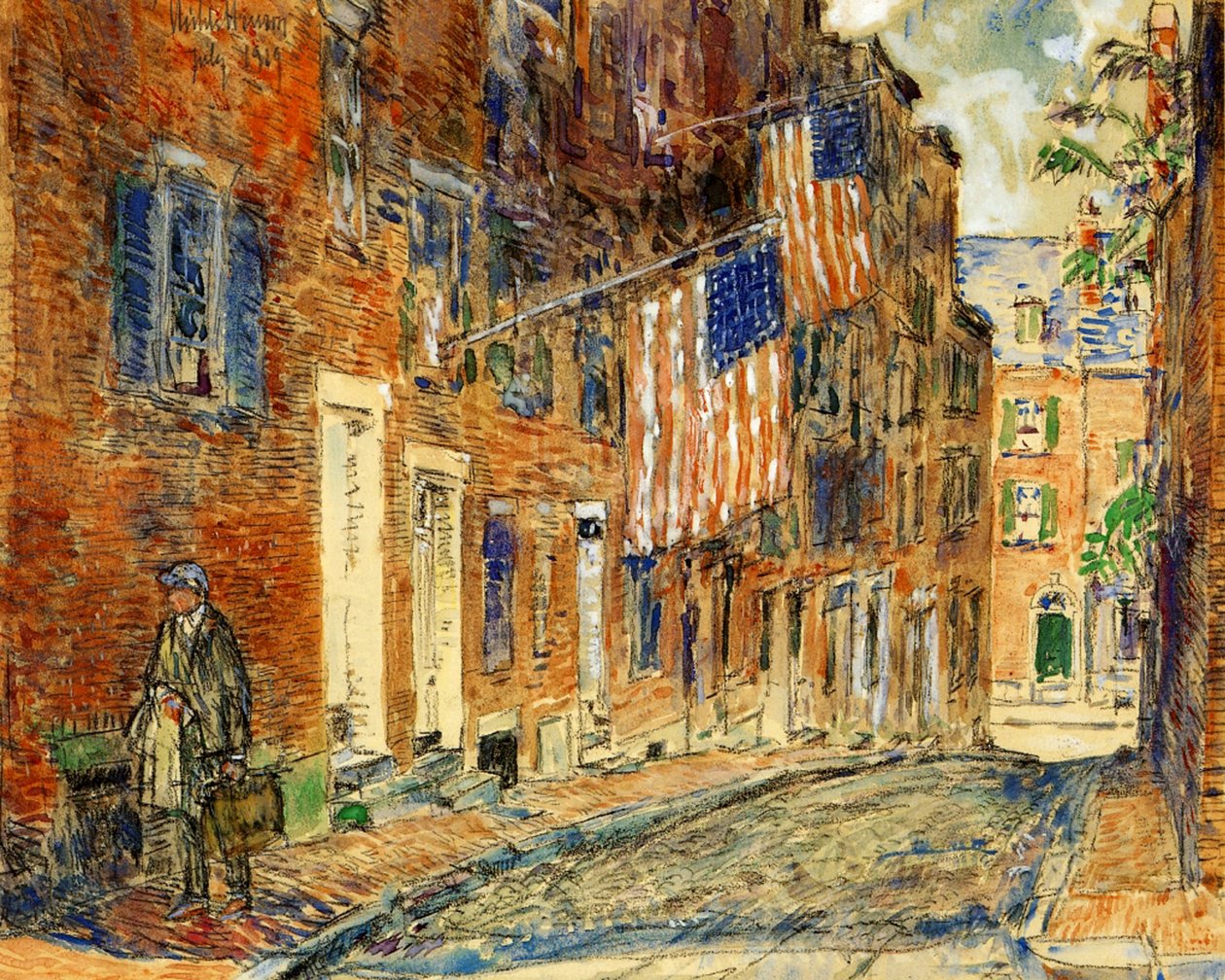 Palamut Sokağı, Boston by Childe Frederick Hassam