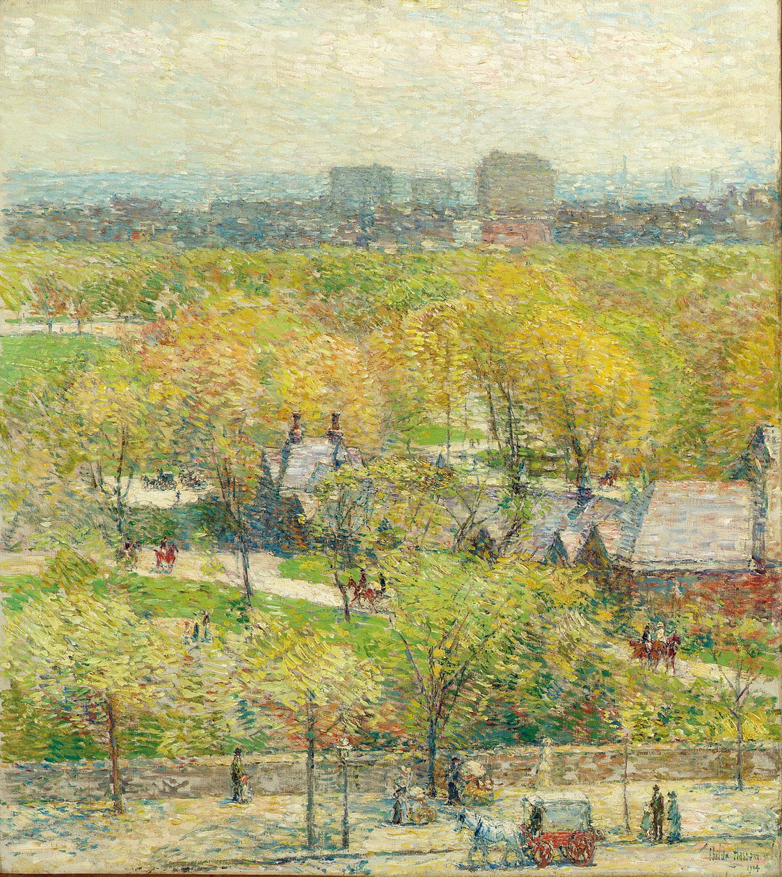Parkın karşısında by Childe Frederick Hassam