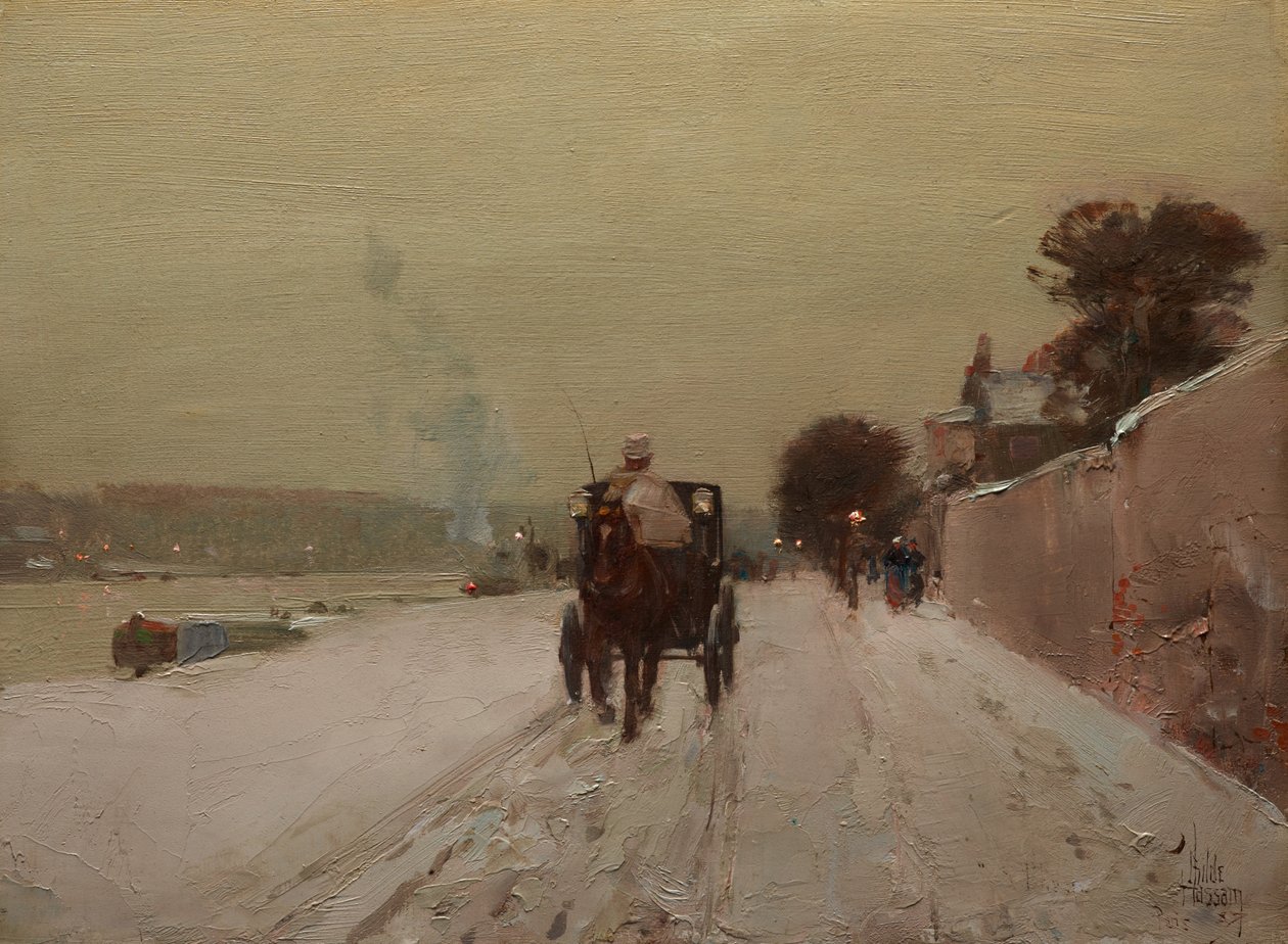 Sen Nehri boyunca, Kış by Childe Frederick Hassam
