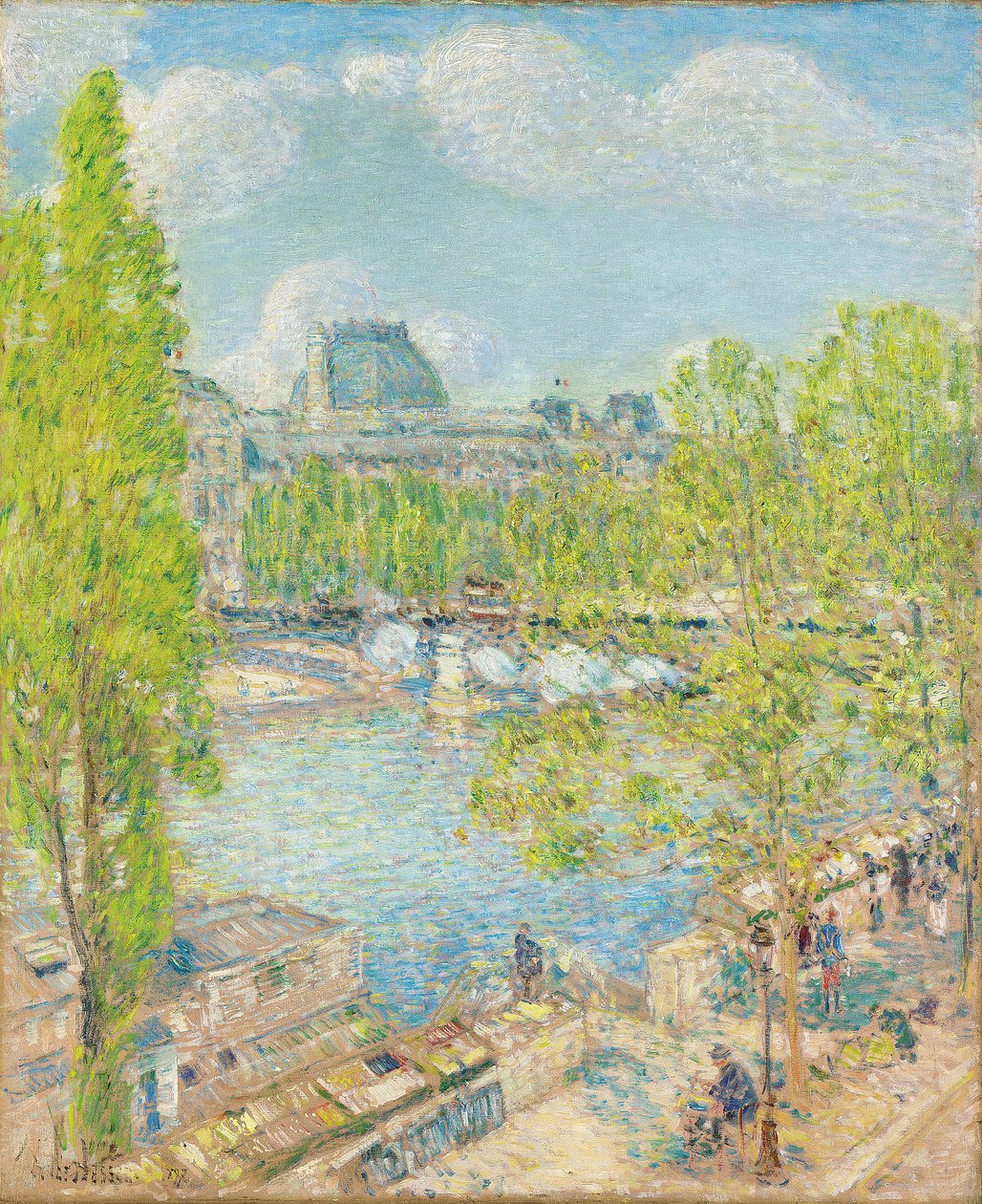 Nisan, Quai Voltaire, Paris by Childe Frederick Hassam