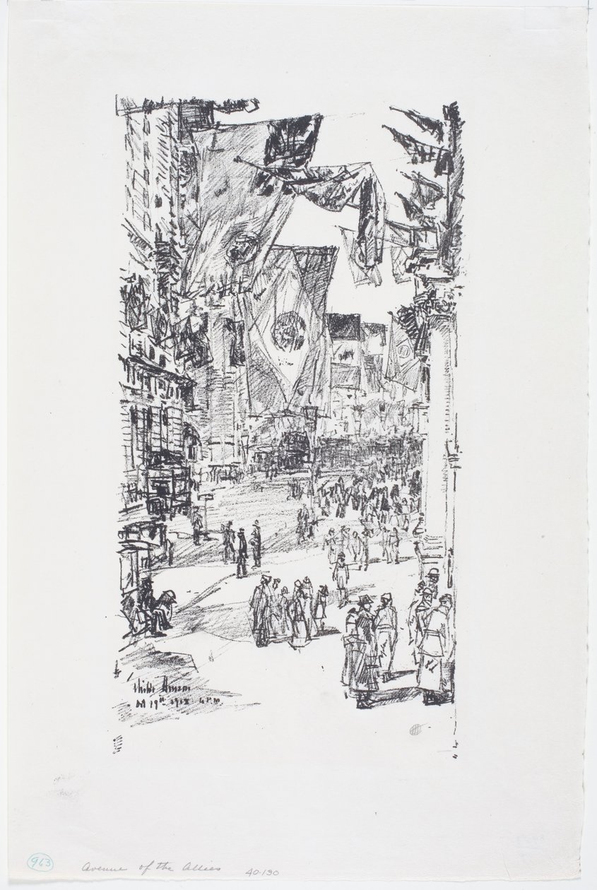 Müttefikler Caddesi, Şehir Caddesi (5. Cadde) by Childe Frederick Hassam