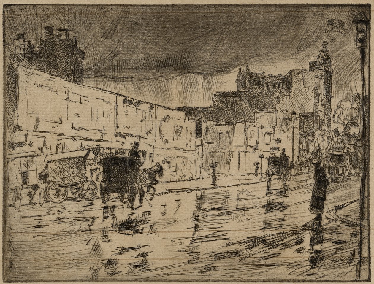 Billboardlar, New York by Childe Frederick Hassam