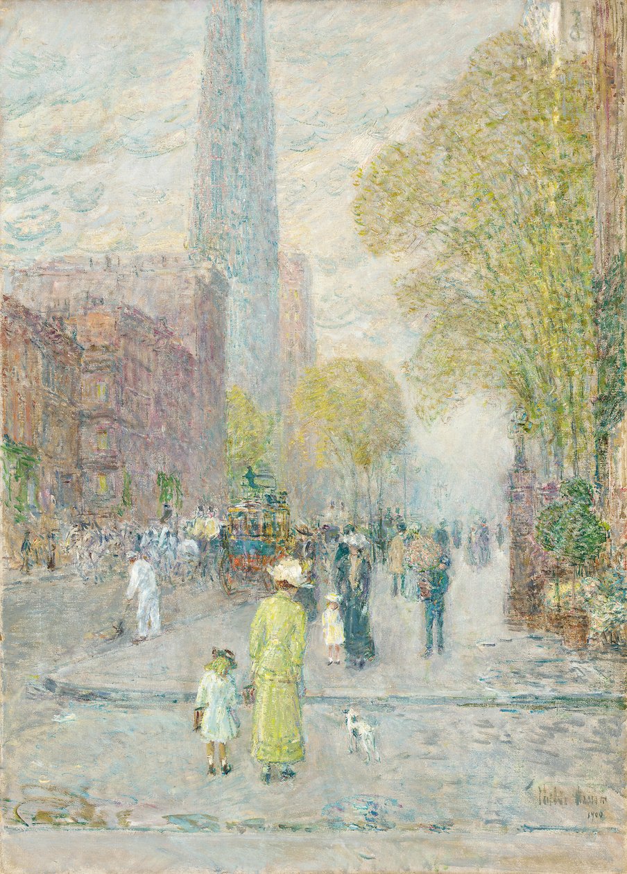 Katedral Kuleleri, Bahar Sabahı by Childe Frederick Hassam