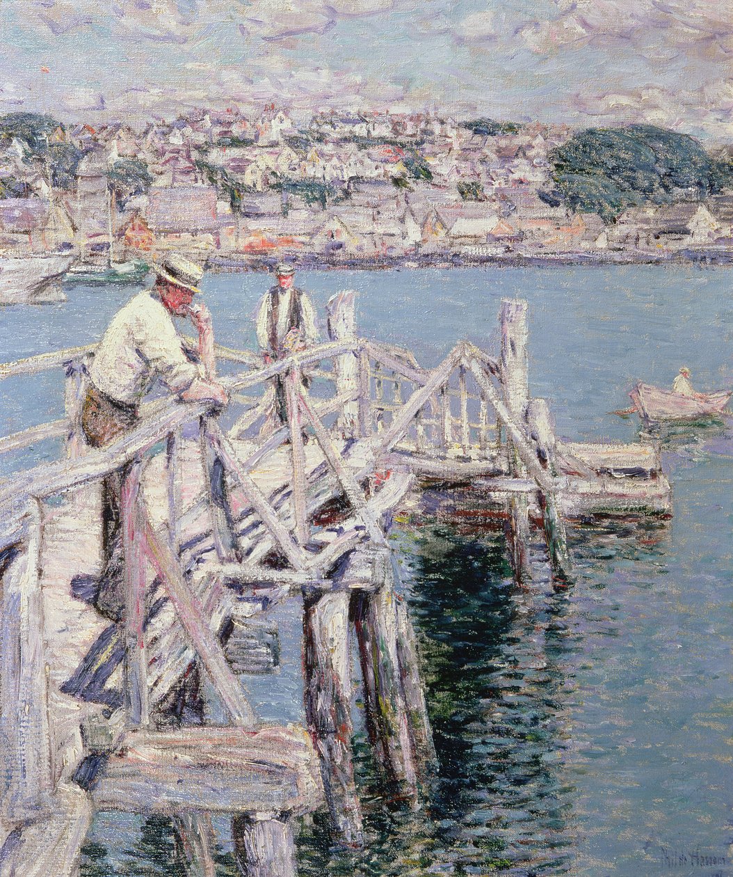 Rıhtım Sahnesi, Gloucester by Childe Frederick Hassam