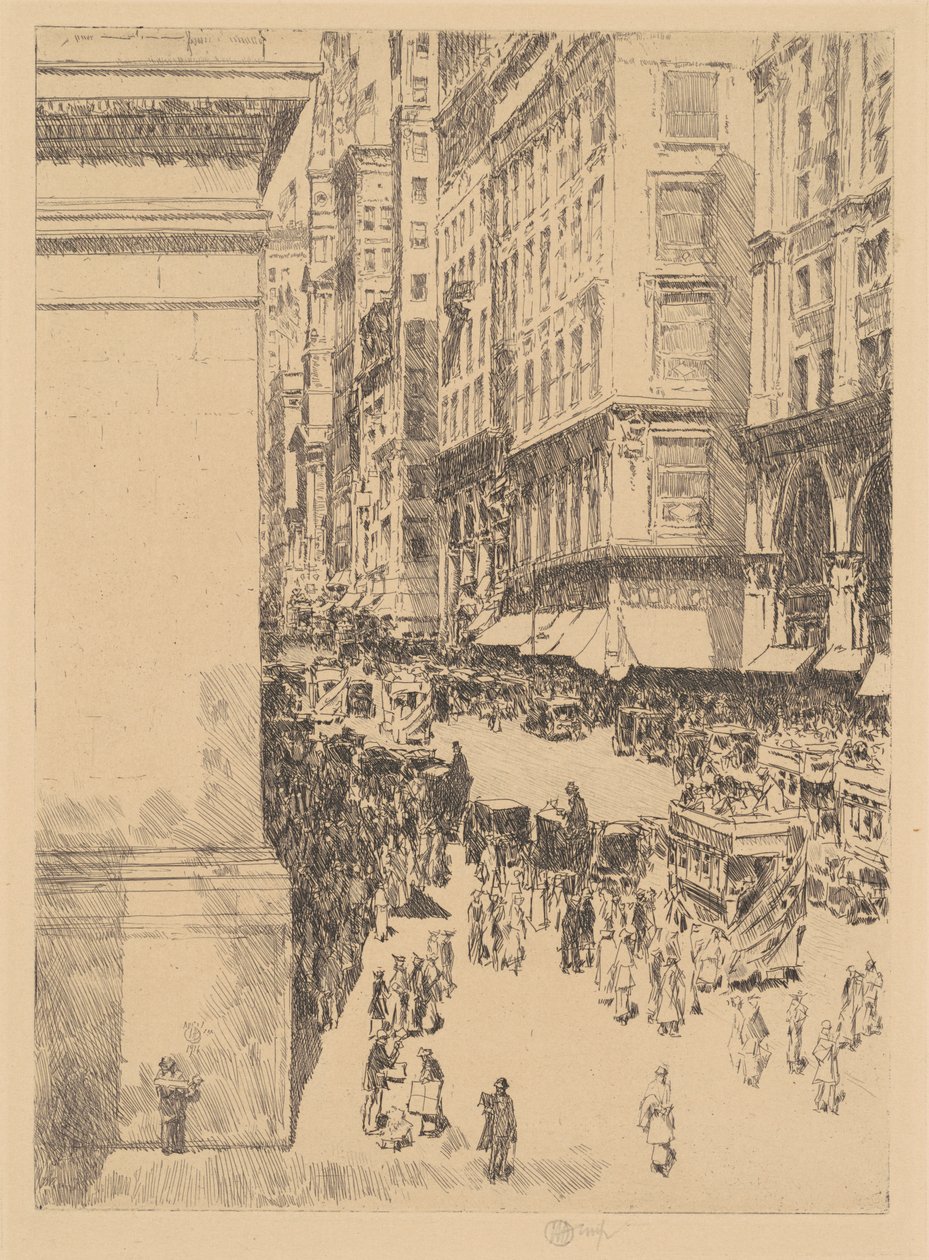Beşinci Cadde, Öğlen by Childe Frederick Hassam
