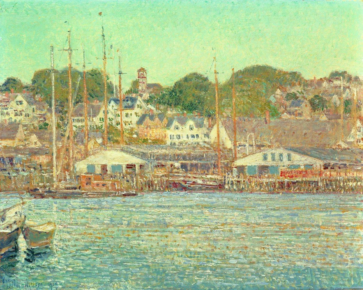 Gloucester Limanı by Childe Frederick Hassam