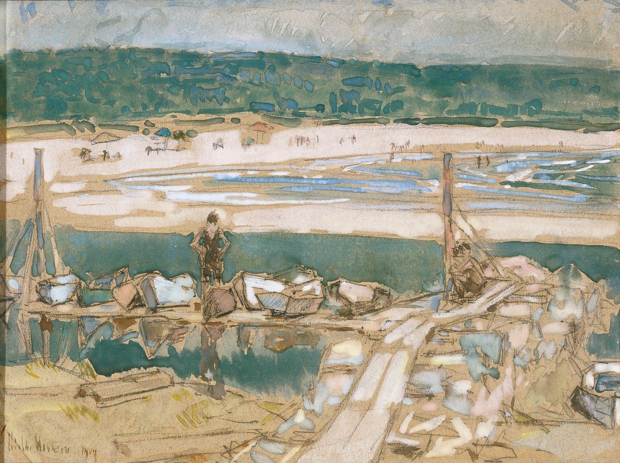 İyi Liman Plajı, Gloucester by Childe Frederick Hassam