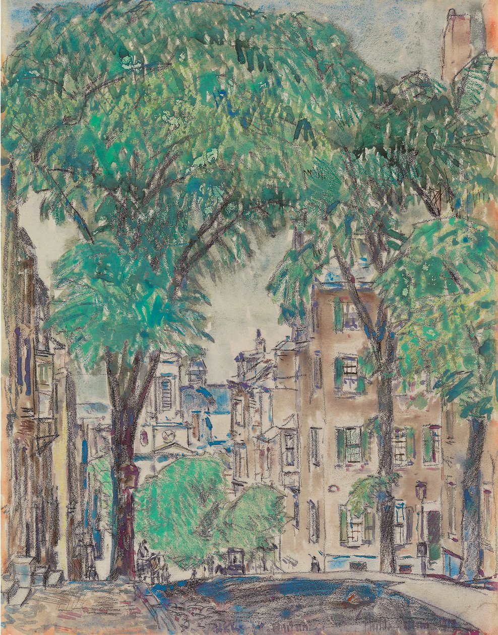 Vernon Dağı Caddesi, Boston by Childe Frederick Hassam