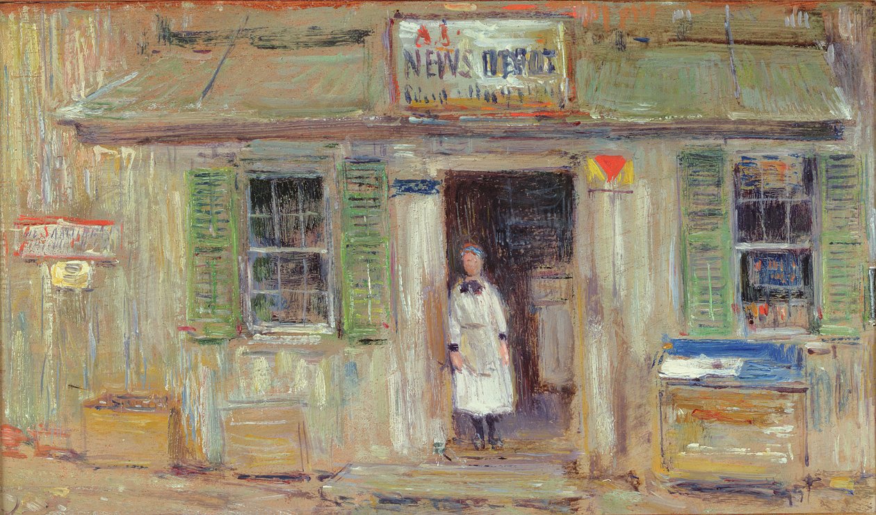 Haber Deposu, Cos Cob by Childe Frederick Hassam