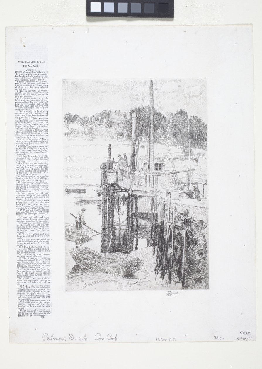 Palmer'S Dock (gravür) by Childe Frederick Hassam