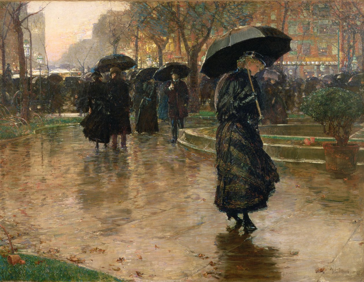 Yağmur Fırtınası, Birlik Meydanı by Childe Frederick Hassam