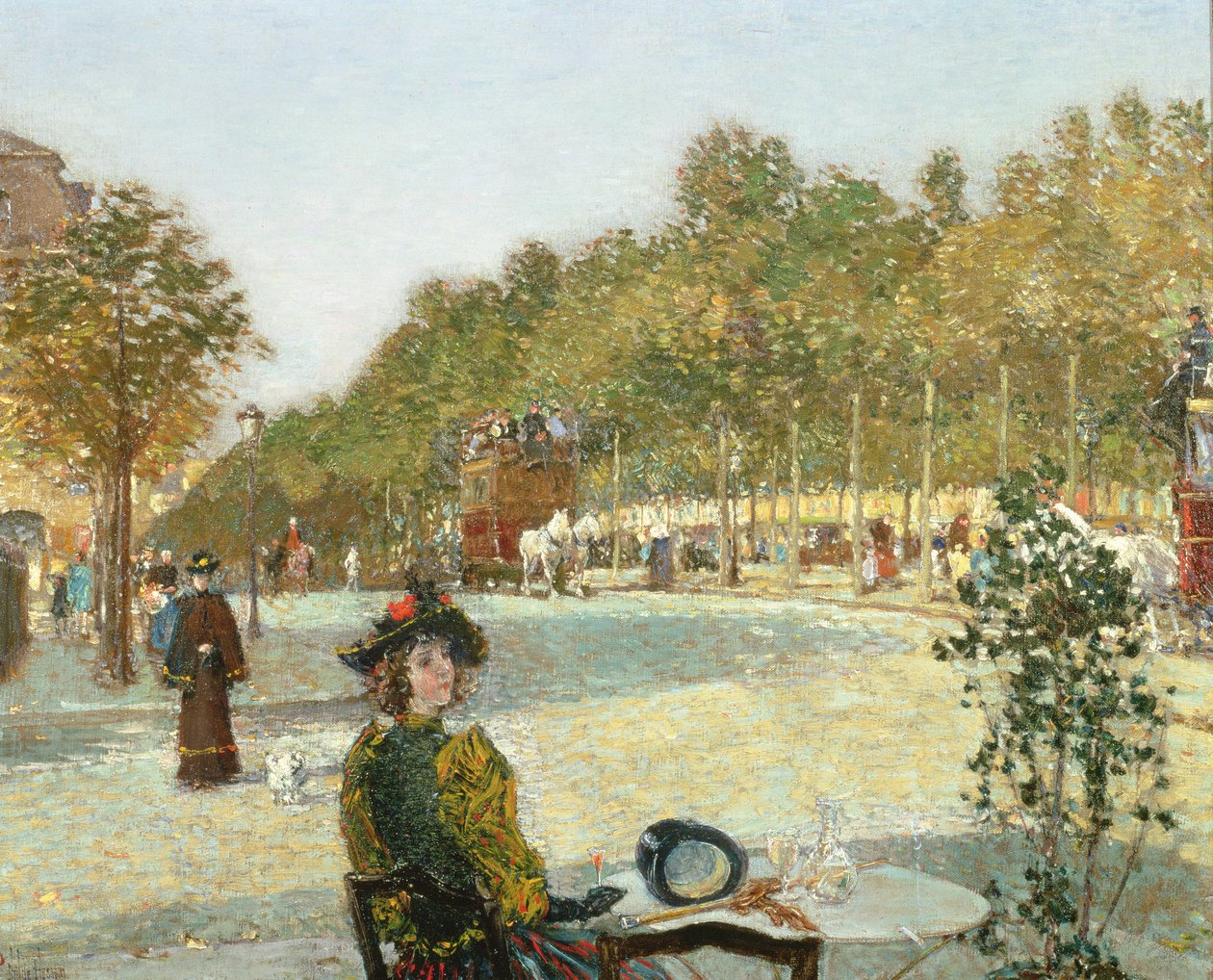 Eylül Güneş Işığı, Paris (tuval üzerine yağlı boya) by Childe Frederick Hassam