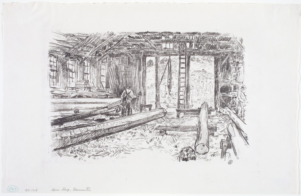 Spar Dükkanı, Gloucester by Childe Frederick Hassam
