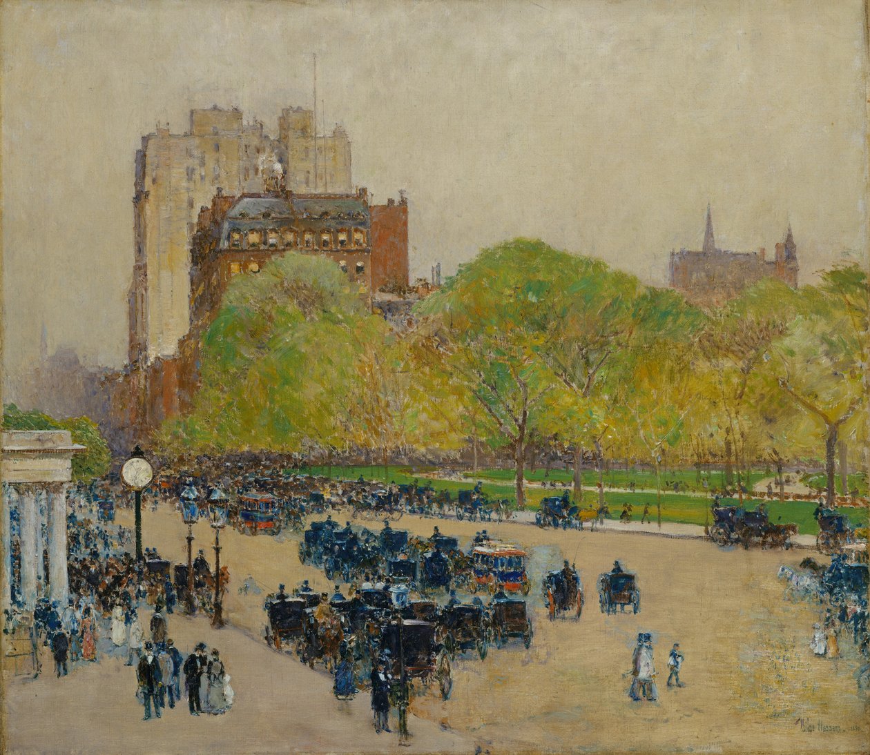 Şehrin Kalbinde Bahar Sabahı by Childe Frederick Hassam