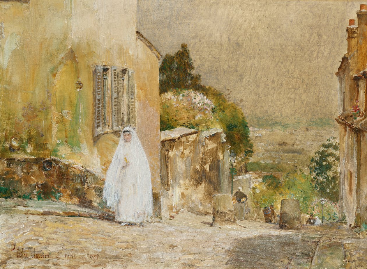 İlkbahar Sabahı, rue Mont. Cenis, Montmartre by Childe Frederick Hassam