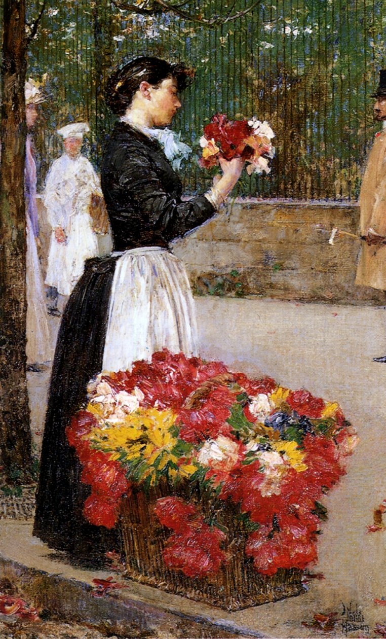 çiçek kız by Childe Frederick Hassam