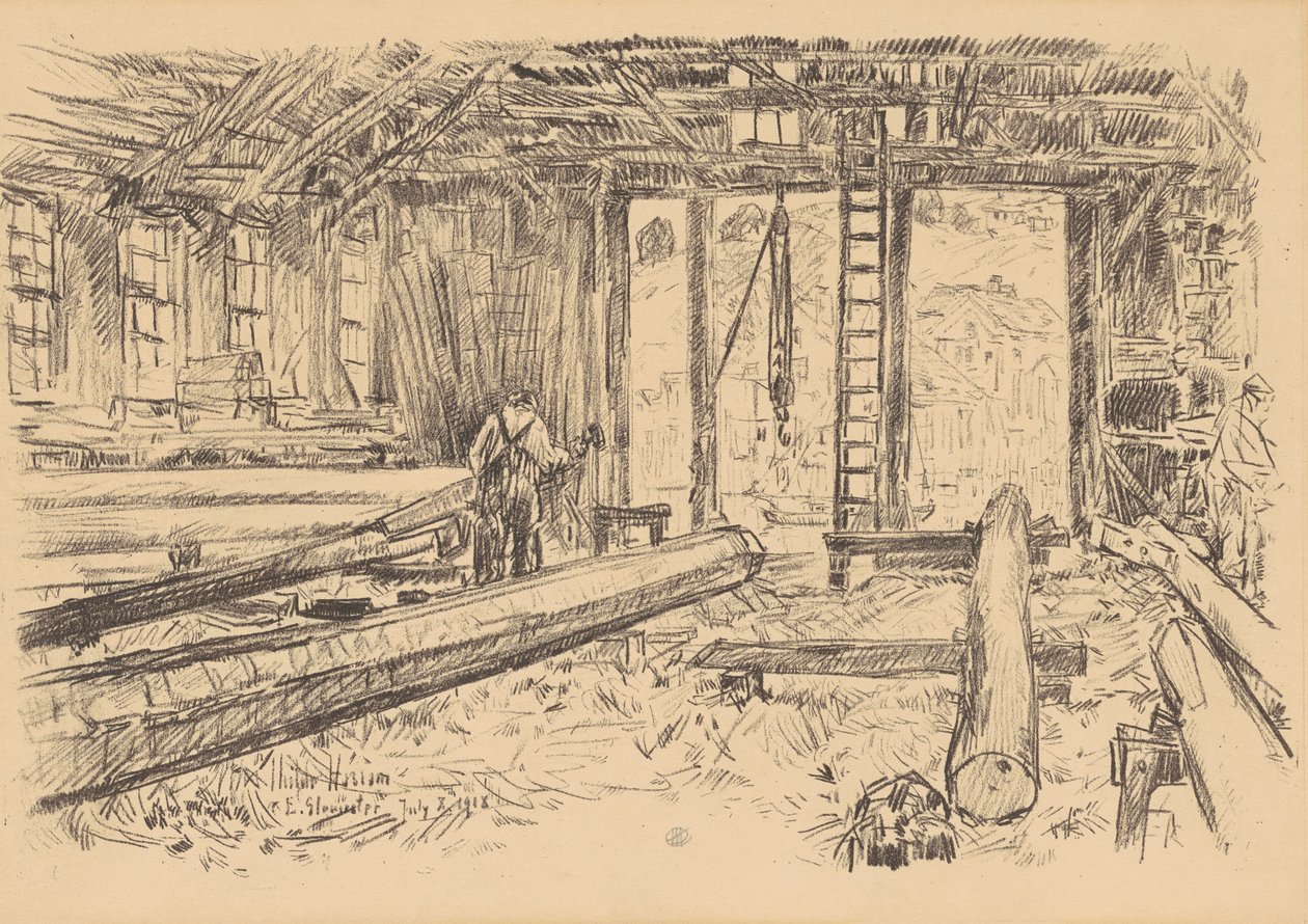 Spar Dükkanı, Gloucester by Childe Frederick Hassam