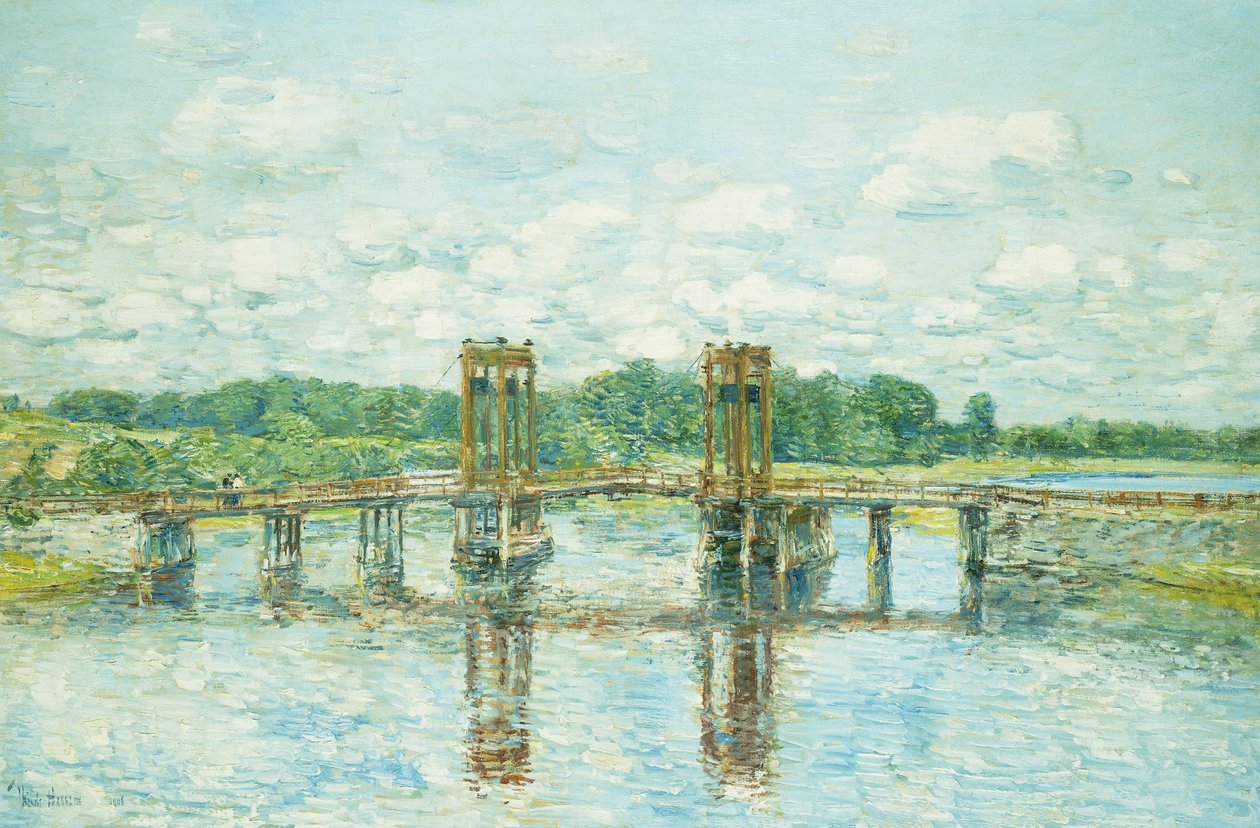 Ücretli Köprü, New Hampshire, Exeter Yakınında by Childe Frederick Hassam