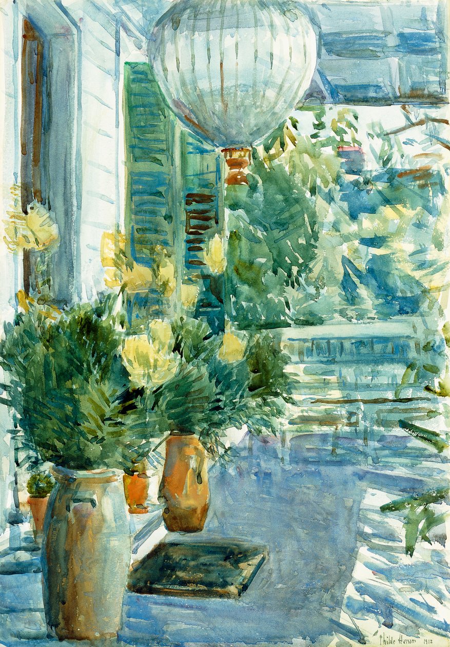 Eski Evin Verandası by Childe Frederick Hassam