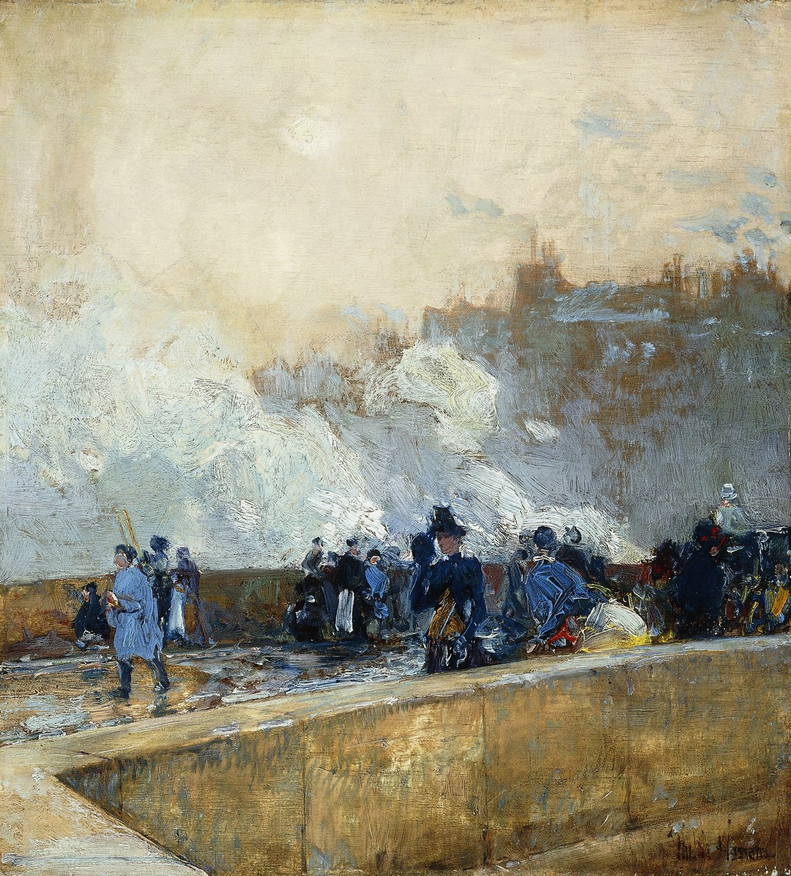 Rüzgarlı Gün, Paris by Childe Frederick Hassam