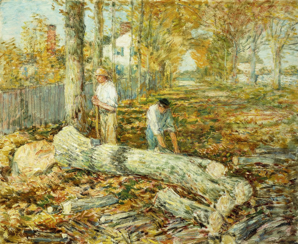 Oduncular (Eski Karaağaç) by Childe Frederick Hassam