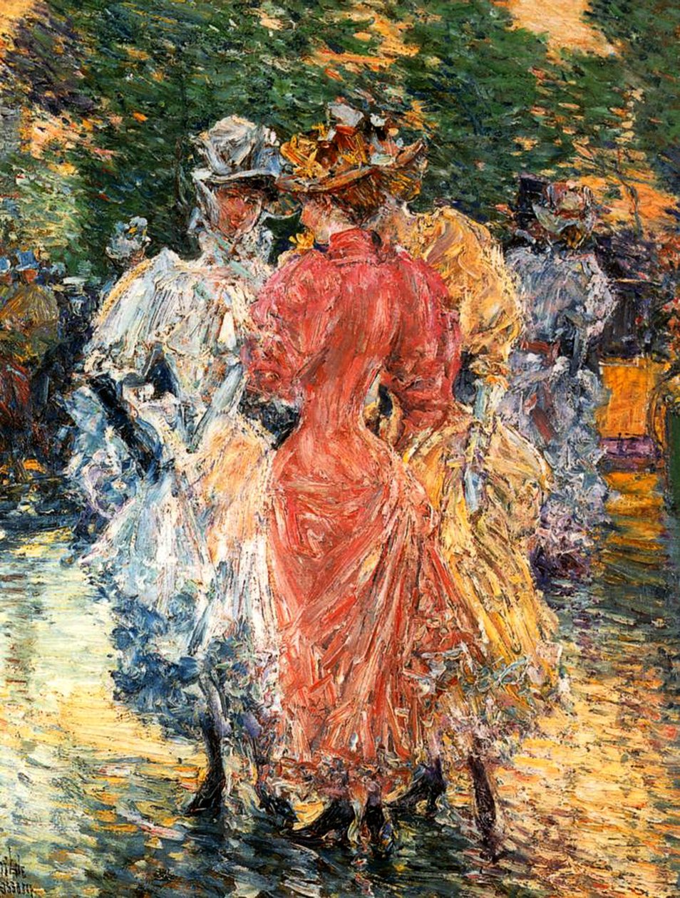 Sohbet Eden Genç Kadınlar, 1892 dolayları (tuval üzerine yağlı boya) by Childe Frederick Hassam