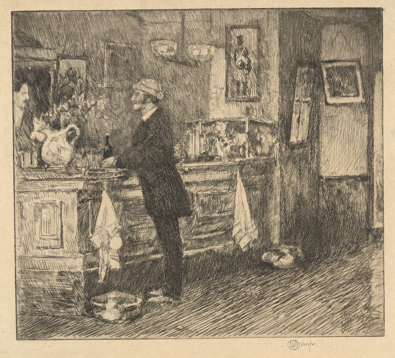 New England Bar Odası by Childe Hassam