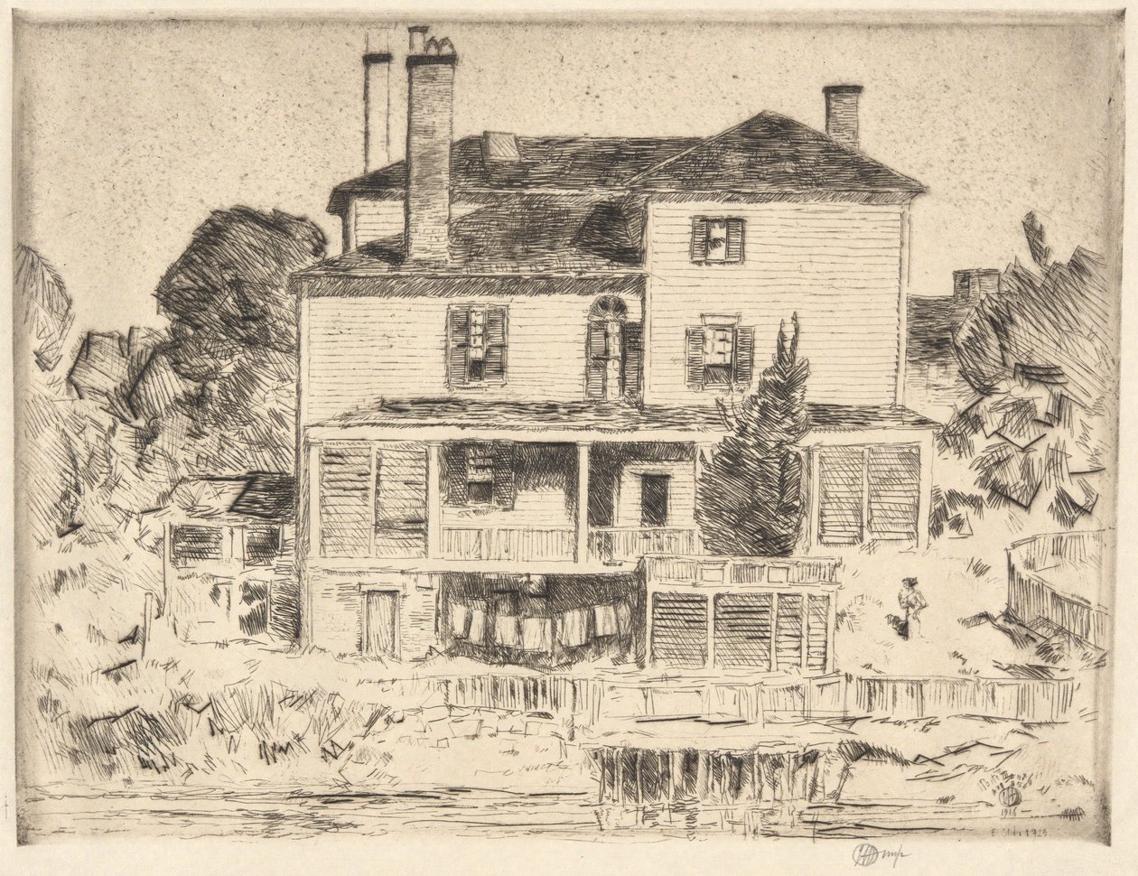 Portsmouth Konağı, 1916 by Childe Hassam