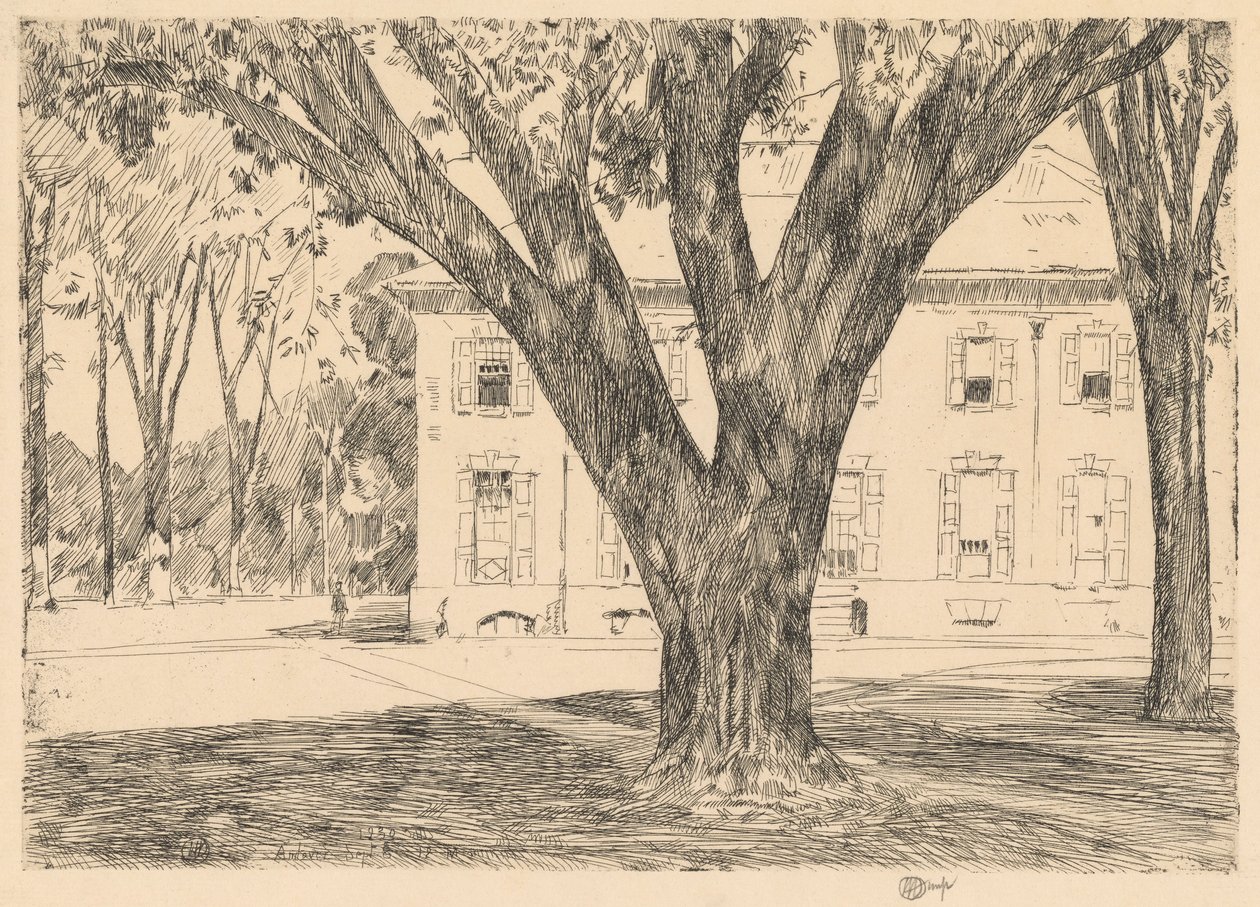 Kampüs ve Kütüphane, Andover by Childe Hassam