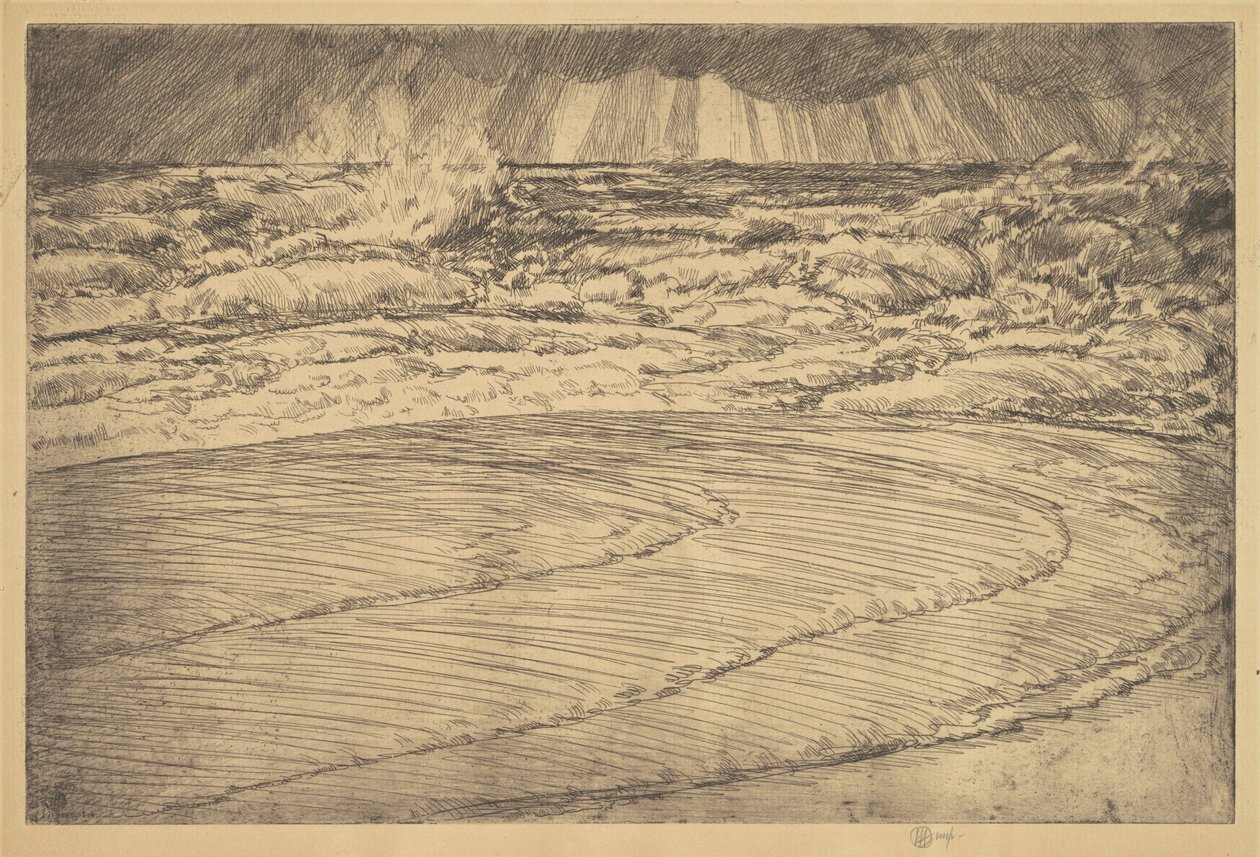 Ağır Sörf, Yüksek Gelgit, Easthampton by Childe Hassam