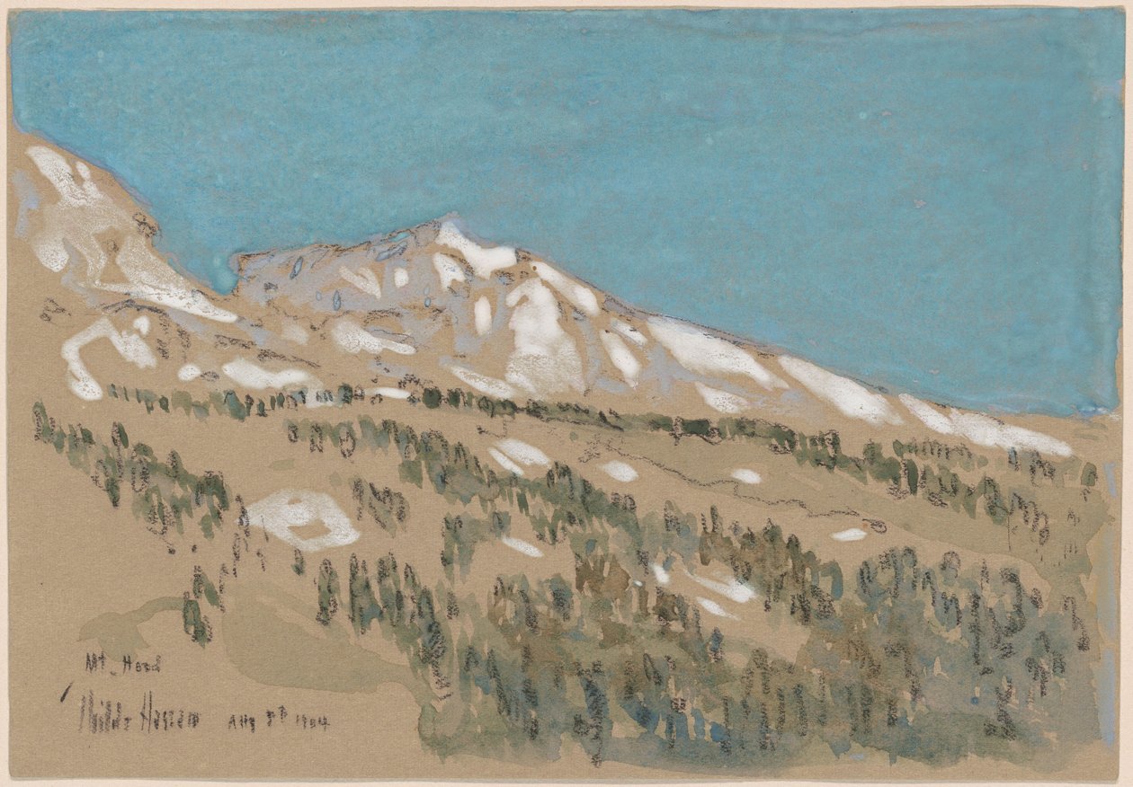 Hood Dağı, Oregon by Childe Hassam