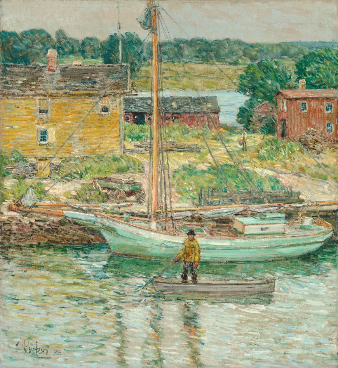 İstiridye Sloop, Cos Cob by Childe Hassam