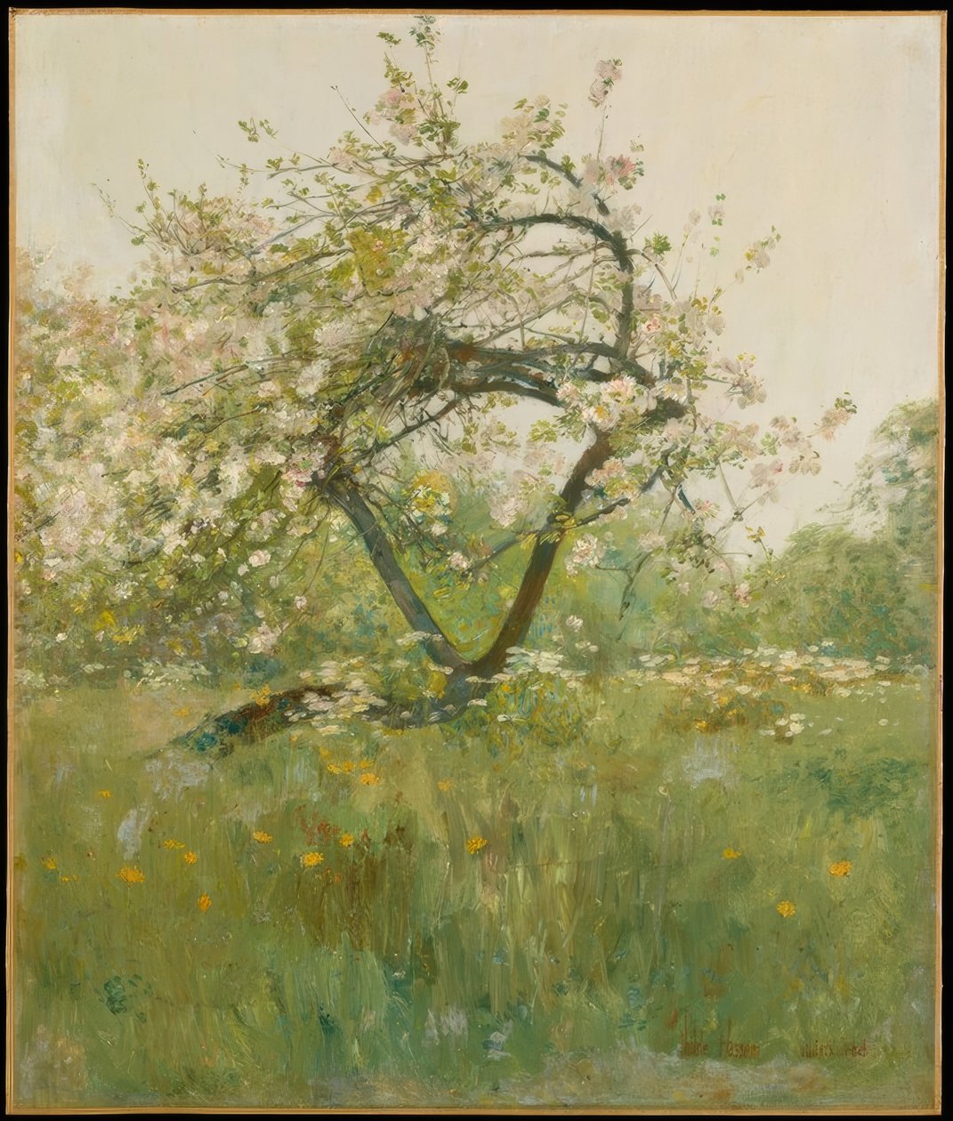 Şeftali Çiçekleri - Villiers-le-Bel by Childe Hassam