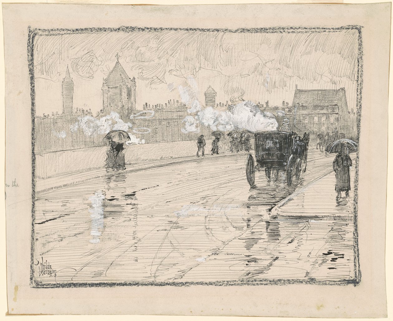 Yağmurlu Gün, Boston by Childe Hassam