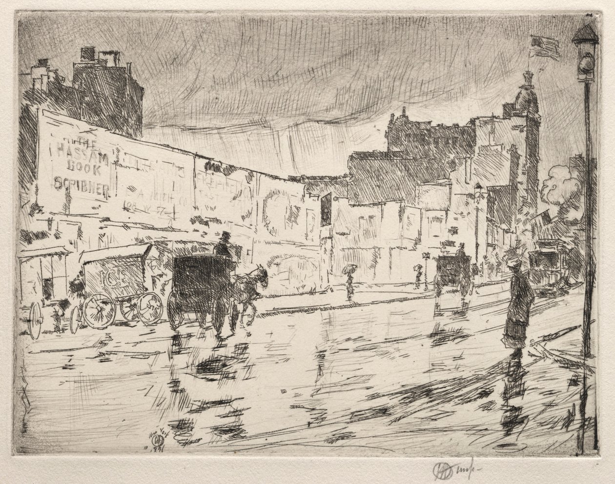 Billboardlar, New York, 1896. by Childe Hassam
