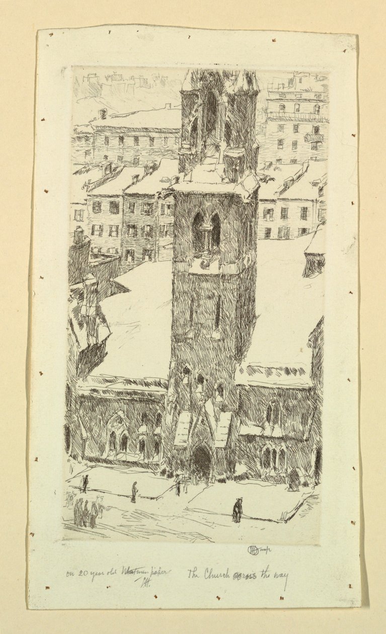 Yolun Karşısındaki Kilise by Childe Hassam