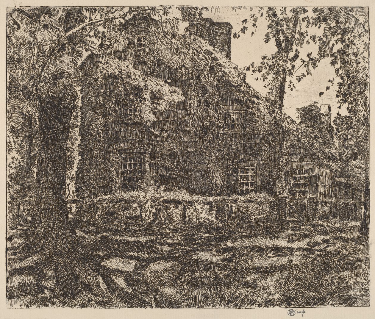 "Home Sweet Home" Cottage, Easthampton by Childe Hassam