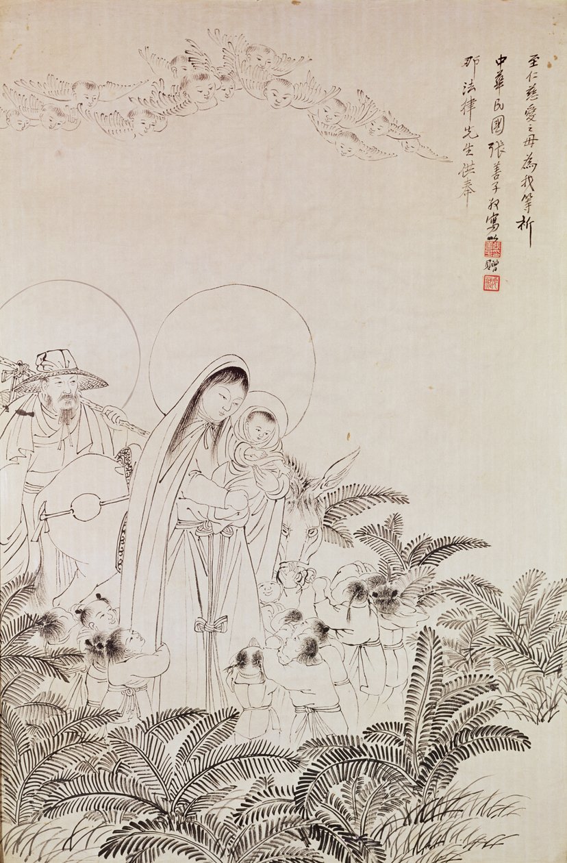 madonna ve çocuk by Chinese School