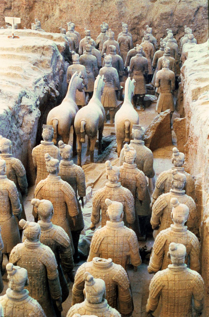 Terracotta Ordusu, Qin Hanedanlığı, MÖ 210 (detay) by Chinese School