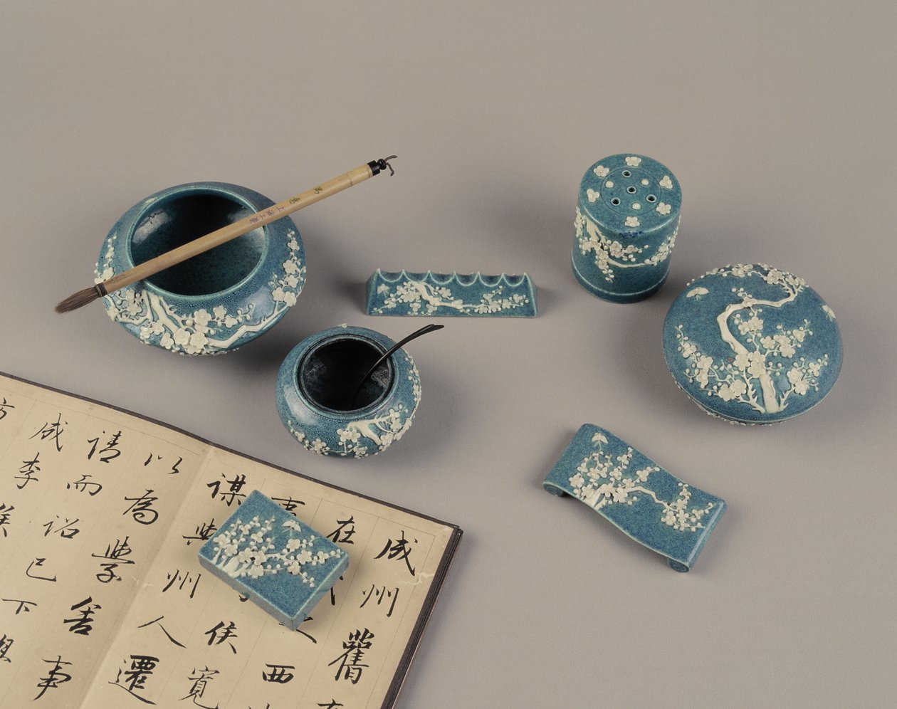 Çin kaligrafisi için araçlar (karma teknik) by Chinese School