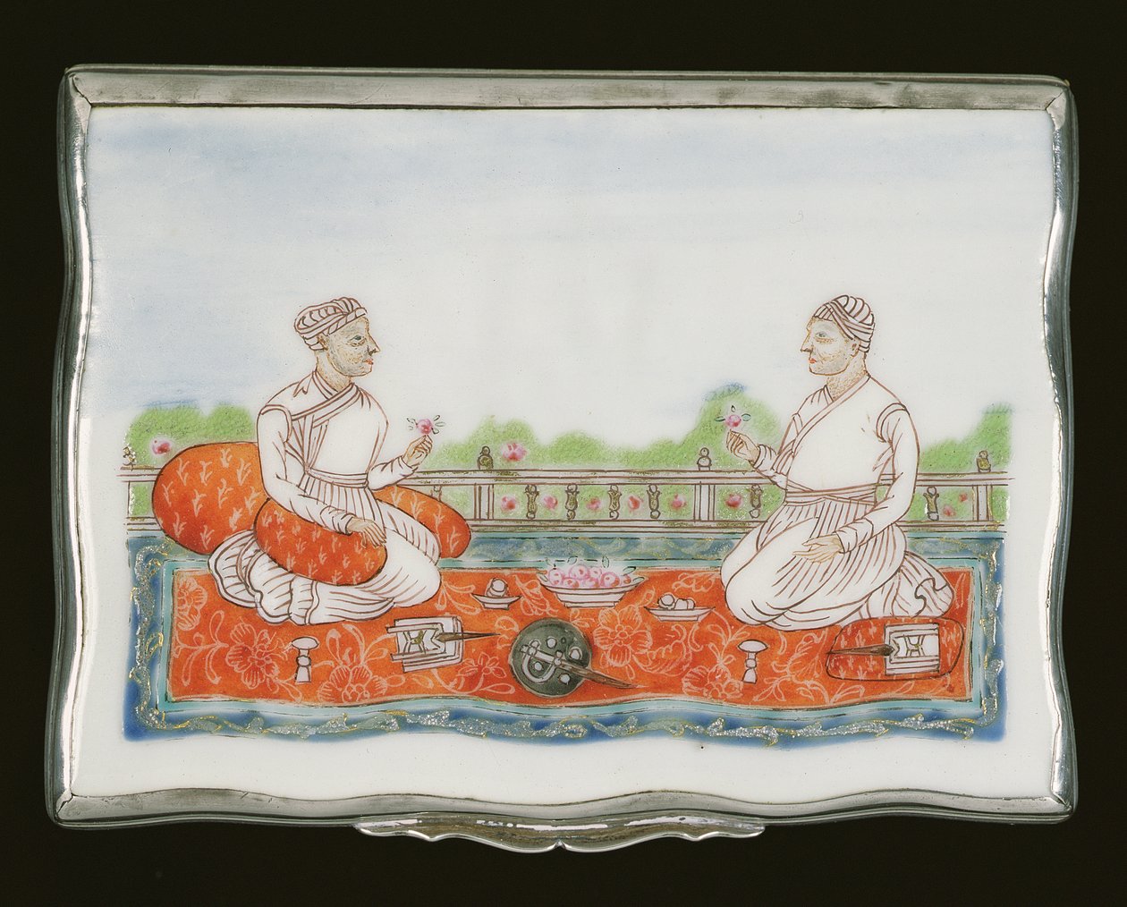Babür Enfiye Kutusu, Qianlong Dönemi (1736-95) c.1760 (porselen) (ayrıca bkz. 314539) by Chinese School