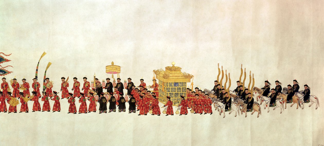 Bir İmparatorluk Alayı (kağıt üzerinde wc) by Chinese School