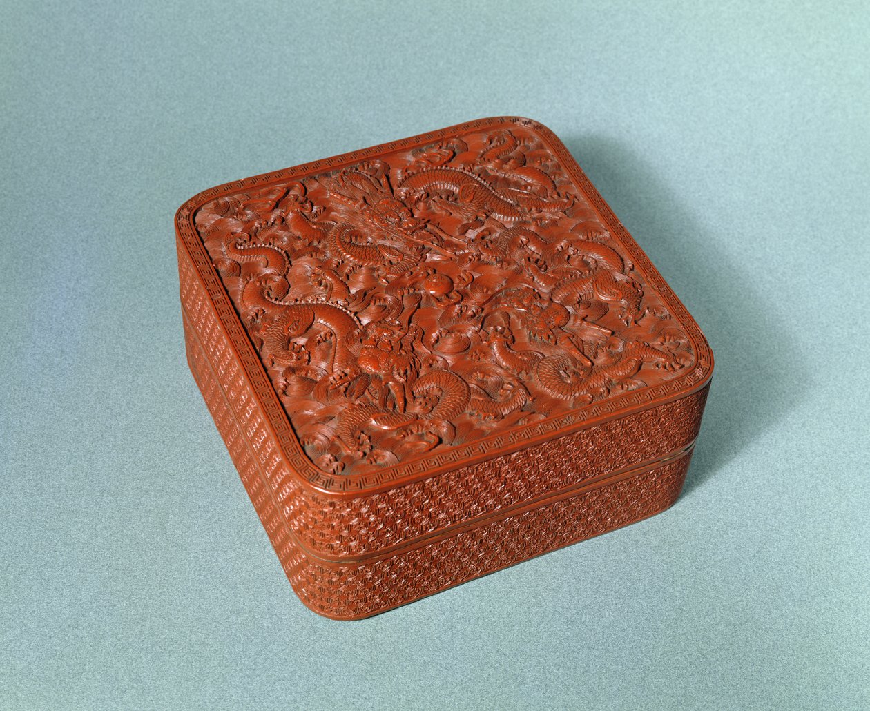 Oymalı kutu, 18. yüzyıl (zinober cila) by Chinese School