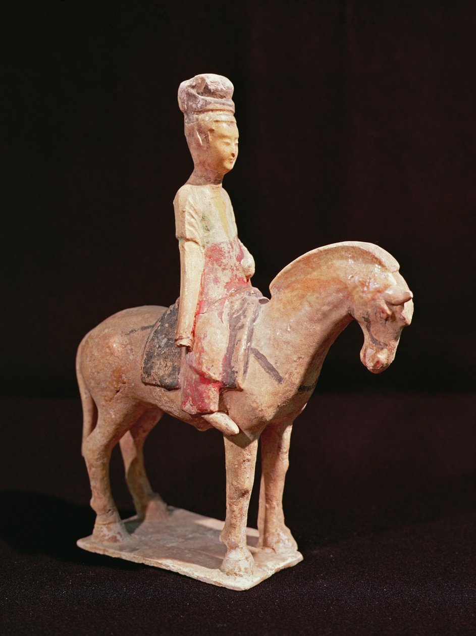 Cavalier, Tang hanedanı (618-906) (seramik) by Chinese School